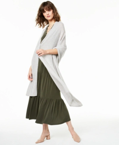 Charter Club Oversized Cashmere Scarf, Created For Macy's In Ice Grey Heather