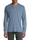 Rag & Bone Men's Basic Henley In Smoke Blue