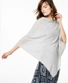 Charter Club Asymmetrical Cashmere Poncho, Created For Macy's In Ice Grey Heather
