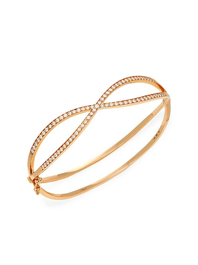 Hueb 18k Rose Gold & Diamond Infinity Bracelet