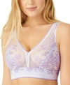 Wacoal Women's Net Effect Soft Cup Bra 810340 In Purple Heather Multi