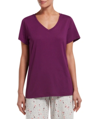 Hue V-neck Sleep T-shirt In Dark Purple