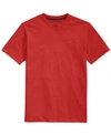 Tommy Hilfiger Toddler Boys Embroidered Logo Ribbed V-neck Tee In Bulls Eye