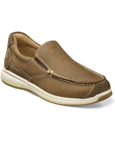 Florsheim Little Kid's & Kid's Great Lakes Jr. Moc-toe Slip-on Leather Loafers In Stone