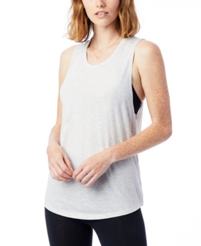 Alternative Apparel Slinky Jersey Muscle Women's Tank Top In Off-white