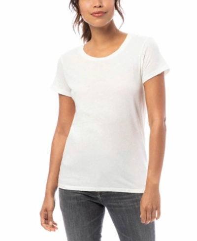 Alternative Apparel Distressed Vintage-inspired Women's Tee In Off-white