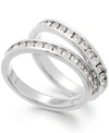 Charter Club Glass Stone Ring Duo In Fine Silver Plate Or Gold Plate In Silver