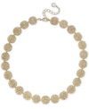 CHARTER CLUB GOLD-TONE CRYSTAL OPENWORK BEADED COLLAR NECKLACE, 18" + 2" EXTENDER, CREATED FOR MACY'S