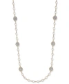 CHARTER CLUB GOLD-TONE CRYSTAL FILIGREE & IMITATION PEARL STRAND NECKLACE, CREATED FOR MACY'S
