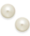 CHARTER CLUB SILVER-TONE IMITATION PEARL (10MM) STUD EARRINGS, CREATED FOR MACY'S