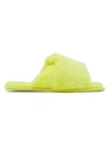 Sorel Go Mail Run Faux Fur Slippers In Neon Light