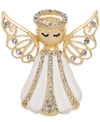 Charter Club Gold-tone Crystal Angel Pin, Created For Macy's In Gold