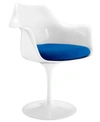 Modway Lippa Dining Fabric Armchair In Blue