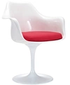 Modway Lippa Dining Fabric Armchair In Red