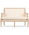 Furniture Ashtin Linen Traditional French Loveseat In Light Beige