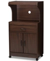 Furniture Elin Kitchen Cabinet In Walnut