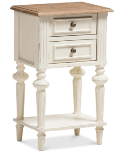 Furniture Narrin Nightstand In White