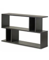 Furniture Rongo 2 Shelf Modern Bookshelf In Dark Brown