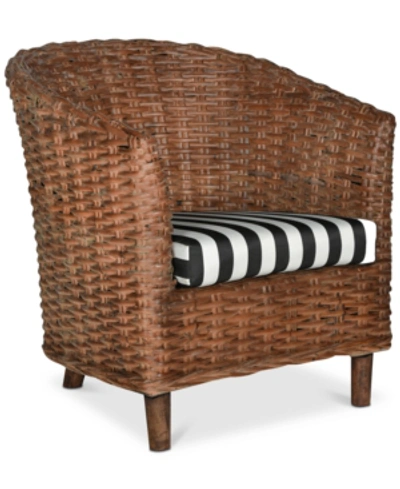 Safavieh Manson Barrel Accent Chair In Mahogany