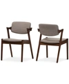 FURNITURE ELEGANT MID-CENTURY DINING ARMCHAIR (SET OF 2)