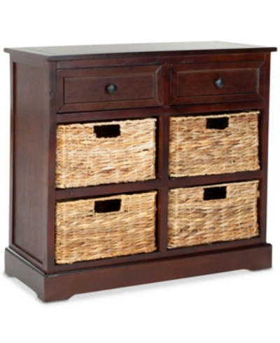 Safavieh Perkyn Cabinet In Dark Cherry