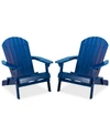 Noble House Collyer Adirondack Chairs (set Of 2) In Blue