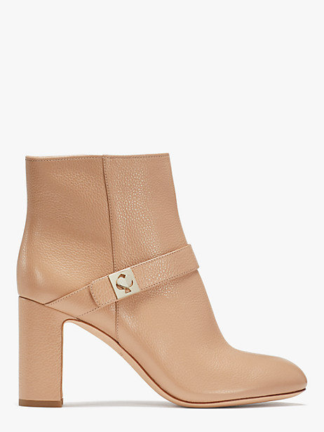 Kate Spade Thatcher Twistlock Suede Ankle Boots In Light Fawn | ModeSens