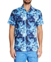TALLIA MEN'S SLIM-FIT PERFORMANCE STRETCH TROPICAL CAMP SHIRT AND A FREE FACE MASK WITH PURCHASE