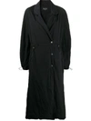 ANDREA YA'AQOV DRAWSTRING LONG TRENCH COAT