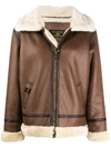 ALPHA INDUSTRIES FAUX SHEARLING AVIATOR JACKET