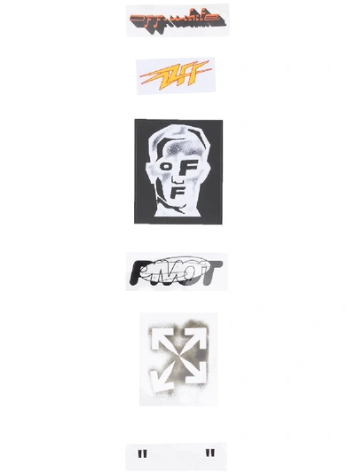Off-white Sticker-set Mit Logo-print In White