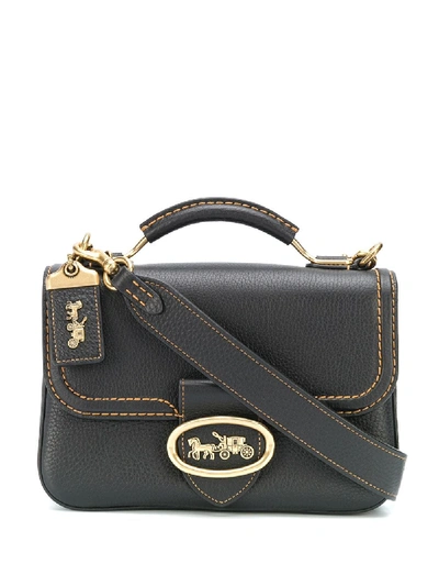 Coach 1941 Riley Black Leather Cross-body Bag In Brown