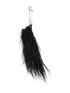 RICK OWENS FUR TRIM KEYCHAIN