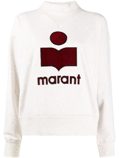 Isabel Marant Étoile Logo Print Sweatshirt In Neutrals