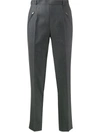MAISON MARGIELA CHECK TAPERED TROUSERS