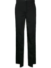 LANVIN PANELLED ASYMMETRIC STRAIGHT-LEG TROUSERS