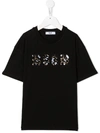 MSGM SEQUINNED LOGO PRINT T-SHIRT