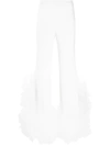 LOULOU TULLE TRIM HIGH-WAISTED TROUSERS