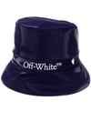 OFF-WHITE HIGH-SHINE LOGO-PRINT BUCKET HAT