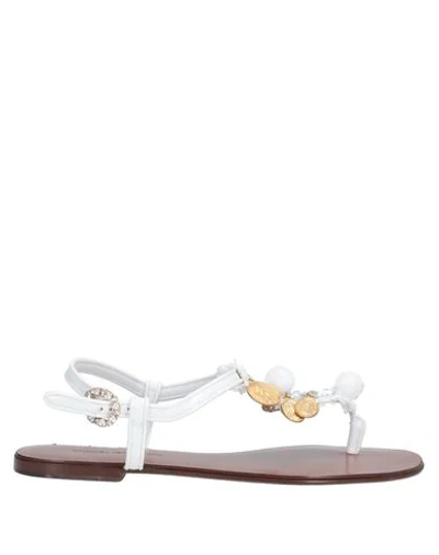 DOLCE & GABBANA TOE STRAP SANDALS,11829002RL 12