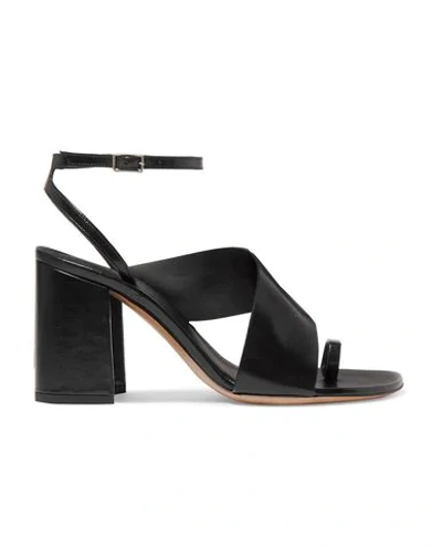 Dries Van Noten Toe Strap Sandals In Black