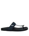 Prada Flip Flops In Dark Blue