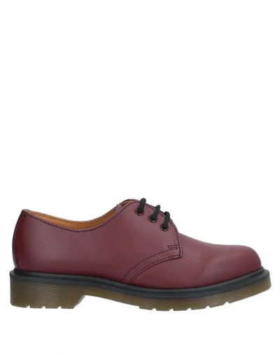 Dr. Martens Lace-up Shoes In Maroon