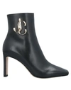 JIMMY CHOO JIMMY CHOO WOMAN ANKLE BOOTS BLACK SIZE 10.5 CALFSKIN,11875912GJ 5