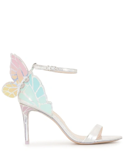 Sophia Webster Chiara Butterfly Back Sandals In Silver