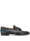 Magnanni Tasselled Leather Loafers In Blue