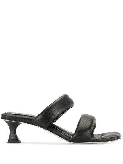 Proenza Schouler Cecil Puffy Kitten-heel Slide Sandals, Black In 999 Black