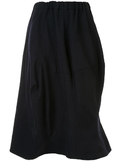 Comme Des Garçons Comme Des Garçons Panelled Midi Skirt In Black
