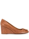 Tory Burch Keilabsatzschuh Mit Multi-logo In Brown