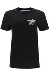 OFF-WHITE ARROWS BIRDS EMBROIDERED T-SHIRT